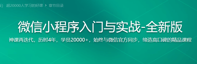 微信小程序入门与实战 常用组件API开发技巧项目实战