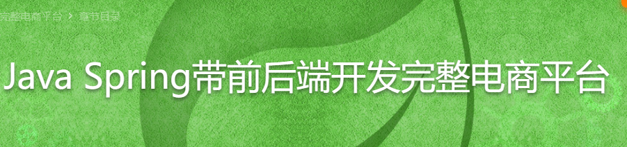 spring高效开发电商网站前后台