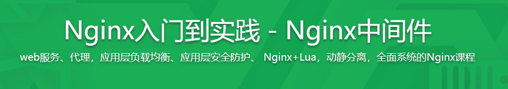 Nginx入门到实践Nginx中间件