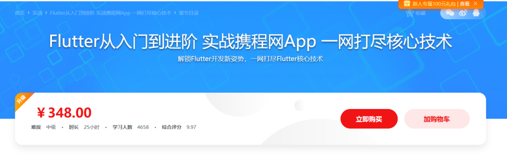 Flutter从入门到进阶实战携程网