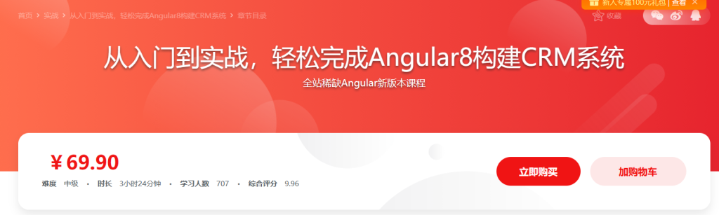 从入门到实战，轻松完成Angular8构建CRM系统