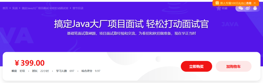 Java项目面试实操 提升大厂面试成功率