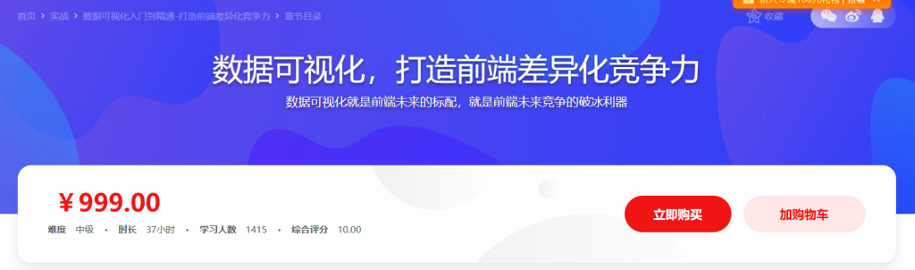 体系课-数据可视化入门到精通-打造前端差异化竞争力