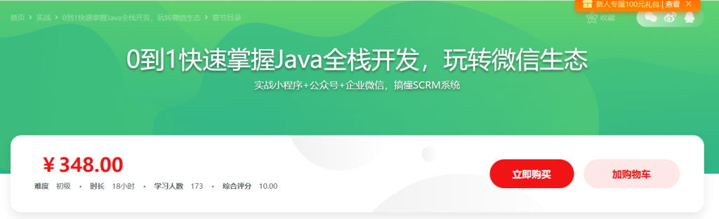0到1快速掌握Java全栈开发，玩转微信生态