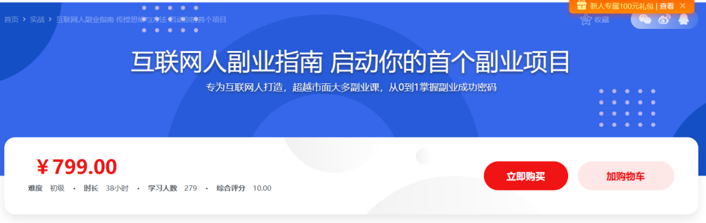 互联网人副业指南 启动你的首个副业项目