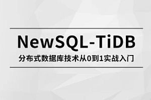NewSQL-TiDB 分布式数据库技术从0到1实战入门
