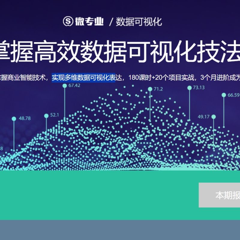 网易云微专业-掌握高效数据可视化技法