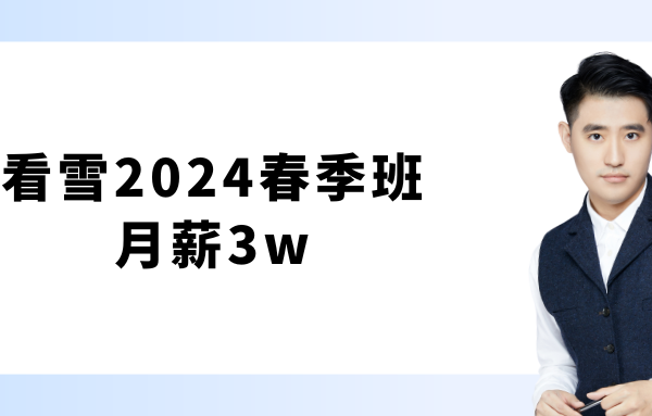 看雪2024春季班月薪3w