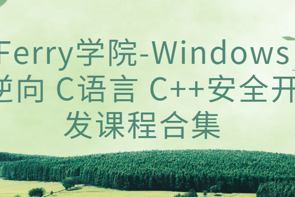 Ferry学院-Windows逆向 C语言 C++安全开发课程合集